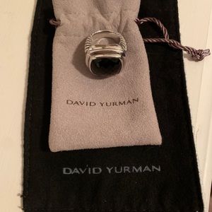 David Yurman black onyx SS 17mm Albion Ring